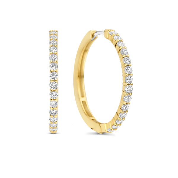 Gold-Plated Sterling CZ Hoop Earrings Mark Jewellers La Crosse, WI