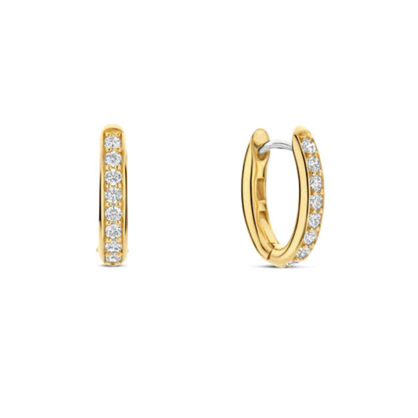 Gold-Plated Sterling CZ Hoop Earrings Mark Jewellers La Crosse, WI