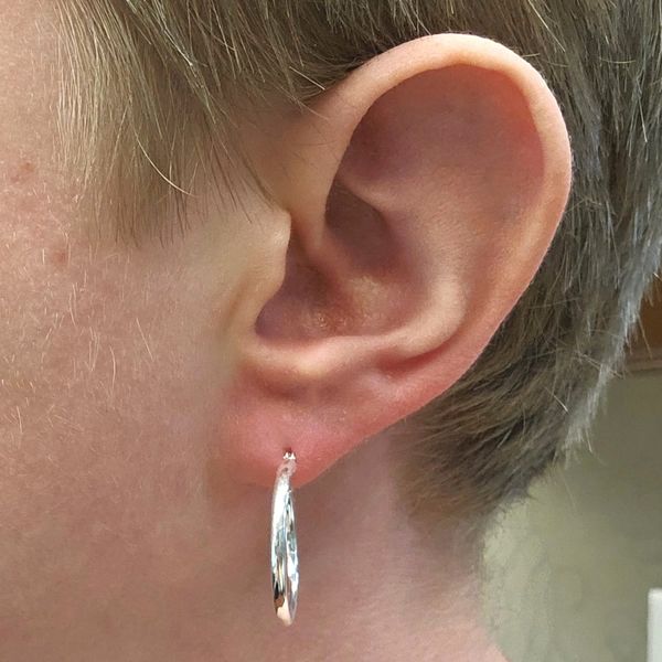 Sterling Hoop Earrings Image 2 Mark Jewellers La Crosse, WI