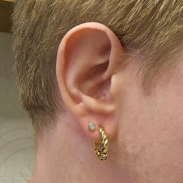 Gold-Plated Sterling CZ Stud Earrings Image 2 Mark Jewellers La Crosse, WI