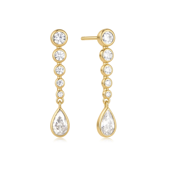 Gold-Plated Sterling CZ Drop Earrings Mark Jewellers La Crosse, WI