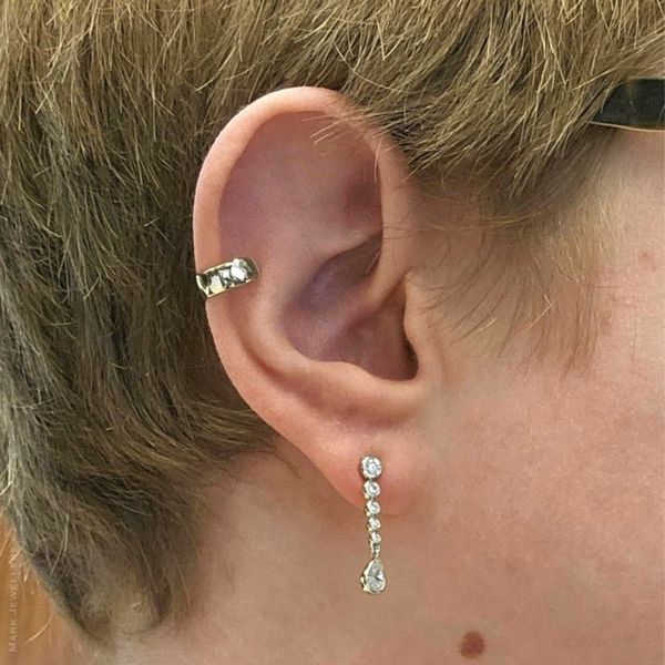 Sterling CZ Drop Earrings Image 2 Mark Jewellers La Crosse, WI