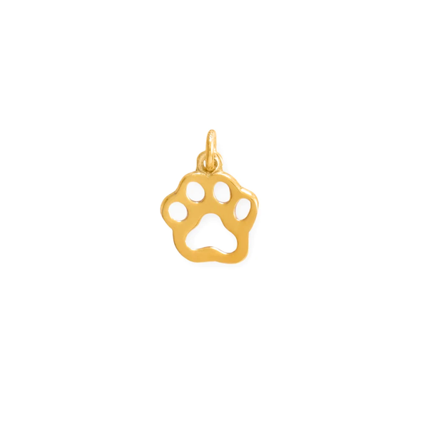 Gold-Plated Sterling Paw Print Charm Mark Jewellers La Crosse, WI