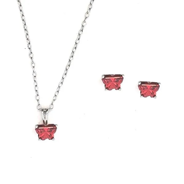 Sterling January Birthstone CZ Butterfly Set Mark Jewellers La Crosse, WI