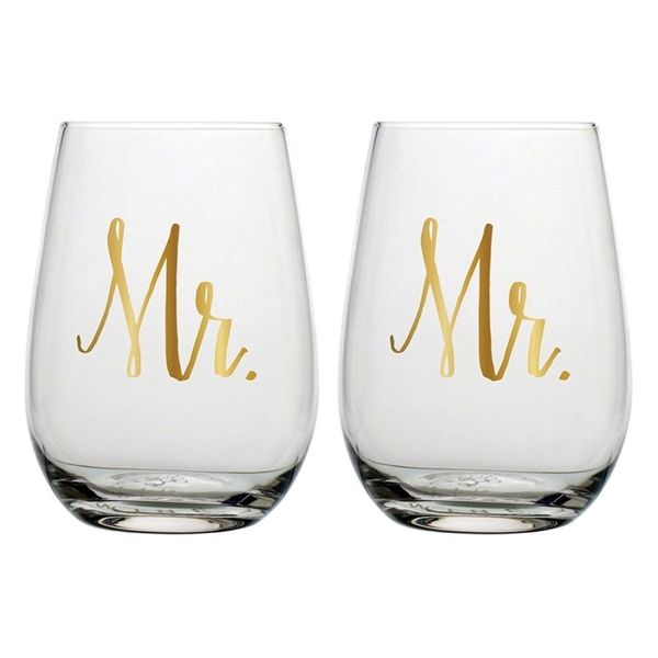 Mr. & Mrs. Wine Glass Set Image 2 Mark Jewellers La Crosse, WI