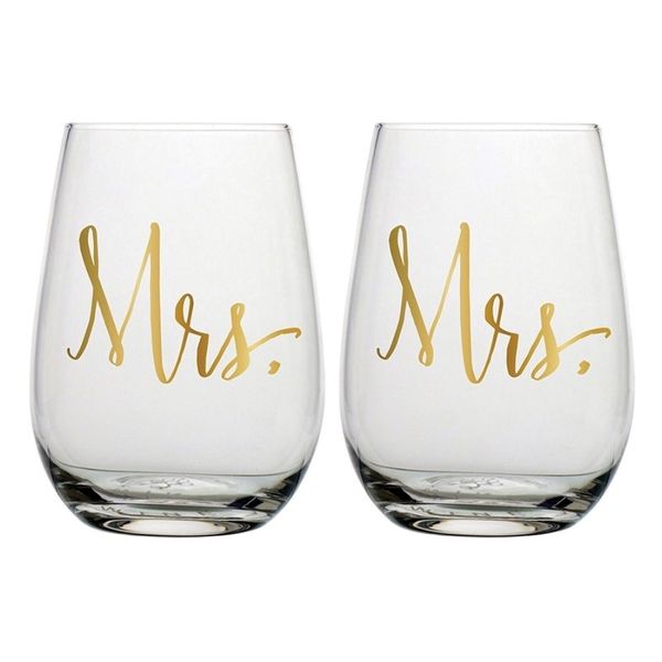 Mr. & Mrs. Wine Glass Set Image 3 Mark Jewellers La Crosse, WI