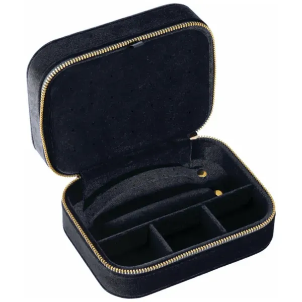 Black Velvet Travel Jewelry Case Image 2 Mark Jewellers La Crosse, WI