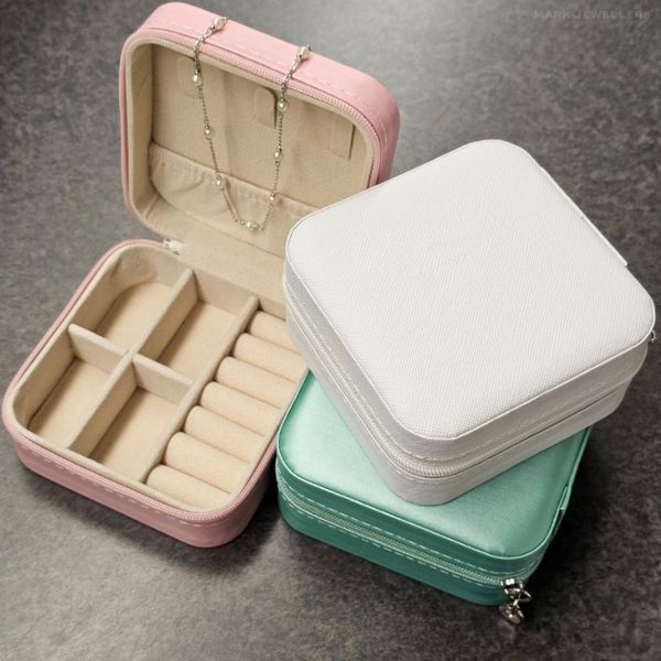 White Travel Jewelry Case Image 2 Mark Jewellers La Crosse, WI