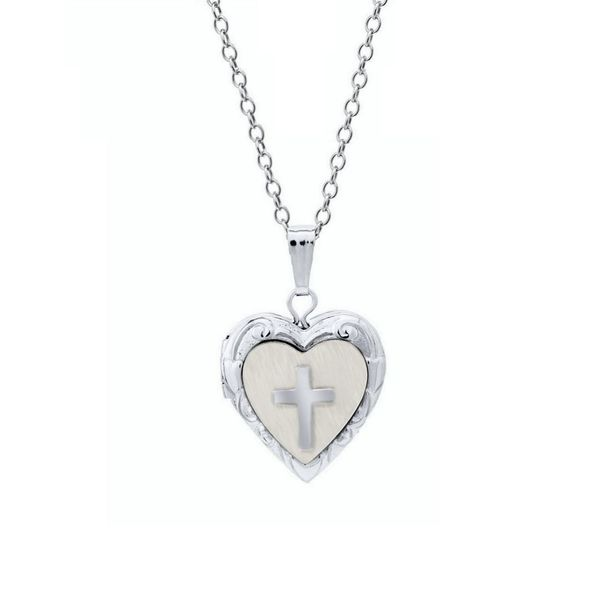 Sterling Mother-Of-Pearl Heart Locket Mark Jewellers La Crosse, WI