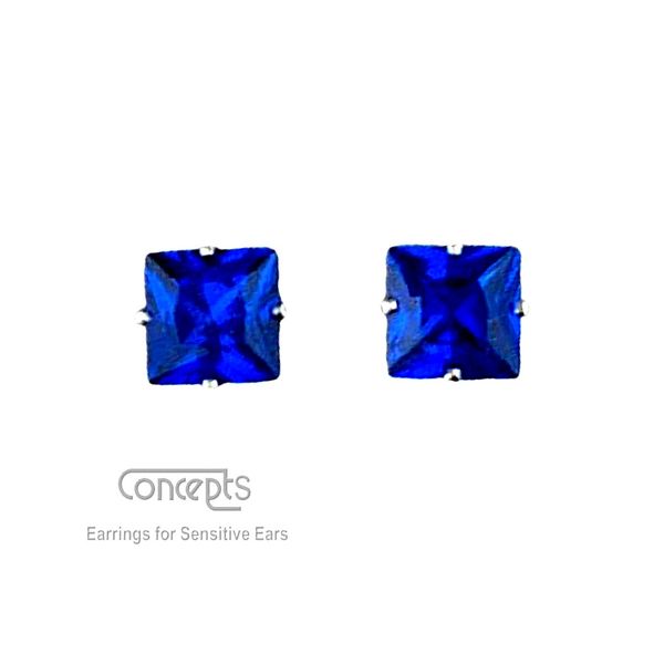 Hypoallergenic Blue CZ Earrings Mark Jewellers La Crosse, WI