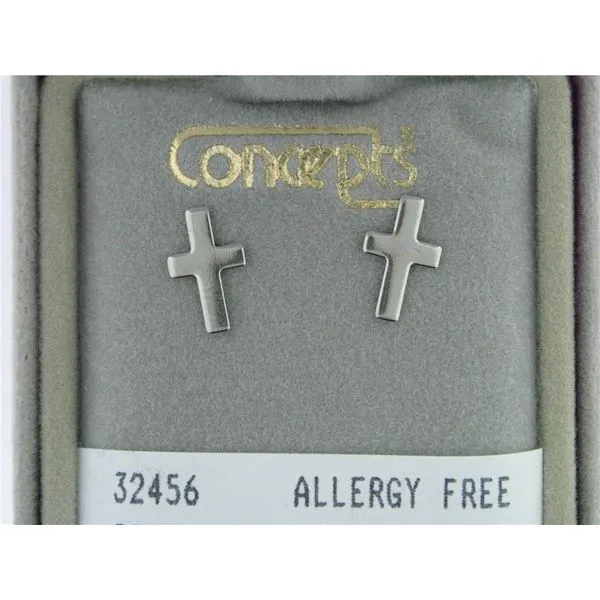 Hypoallergenic Cross Earrings Image 2 Mark Jewellers La Crosse, WI