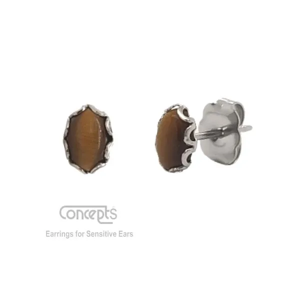 Hypoallergenic Tiger Eye Earrings Mark Jewellers La Crosse, WI