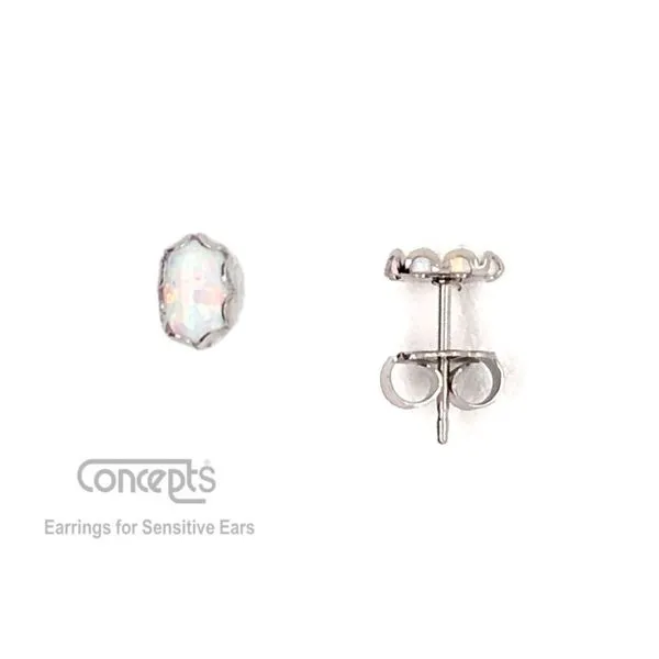 Hypoallergenic Simulated Opal Earrings Mark Jewellers La Crosse, WI