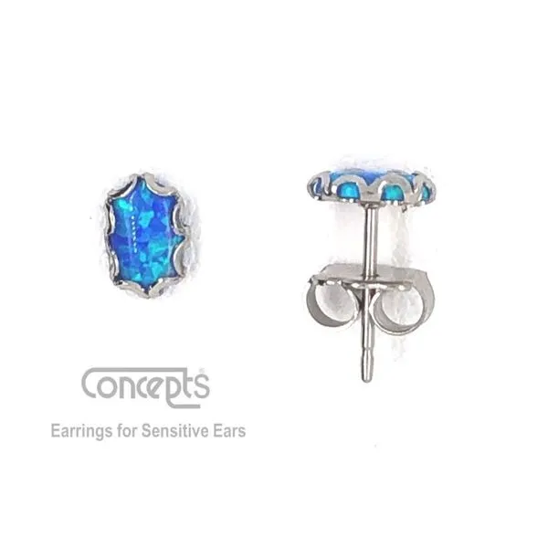 Hypoallergenic Simulated Opal Earrings Mark Jewellers La Crosse, WI