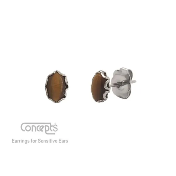 Hypoallergenic Tiger Eye Earrings Mark Jewellers La Crosse, WI