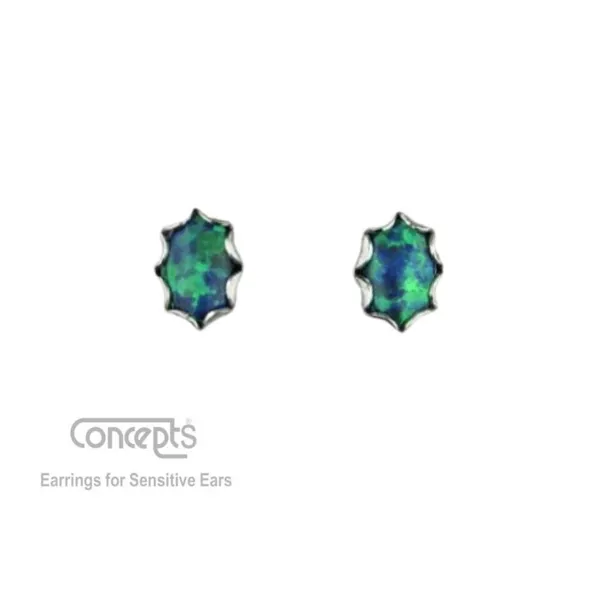 Hypoallergenic Simulated Opal Earrings Mark Jewellers La Crosse, WI