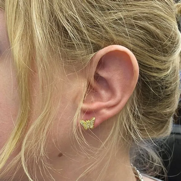 Hypoallergenic Butterfly Earrings Image 2 Mark Jewellers La Crosse, WI