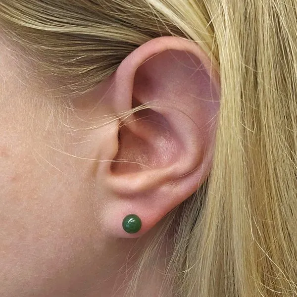 Hypoallergenic Jade Stud Earrings Image 2 Mark Jewellers La Crosse, WI