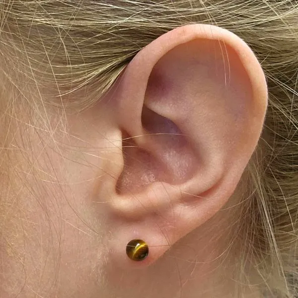 Hypoallergenic Tiger Eye Earrings Image 2 Mark Jewellers La Crosse, WI