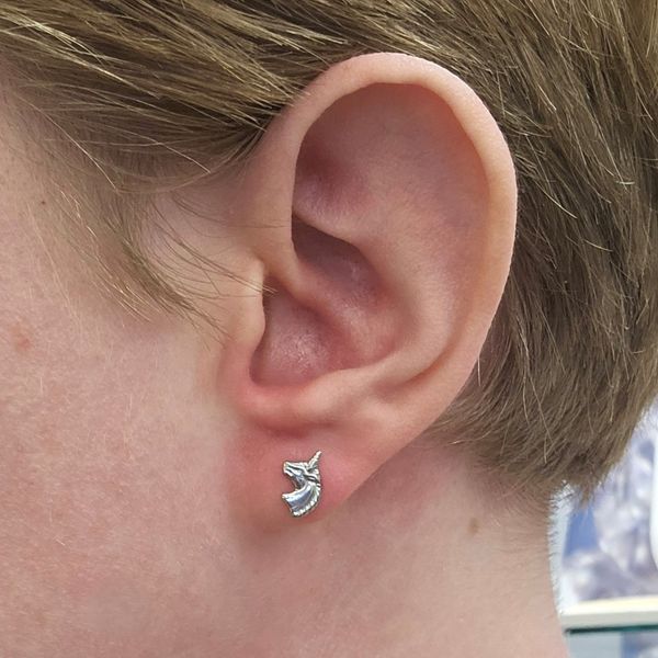 Hypoallergenic Unicorn Earrings Image 3 Mark Jewellers La Crosse, WI