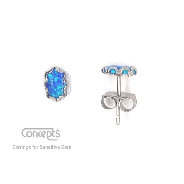 Hypoallergenic Simulated Opal Earrings Mark Jewellers La Crosse, WI