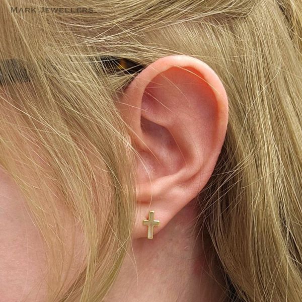 Hypoallergenic Cross Earrings Image 2 Mark Jewellers La Crosse, WI