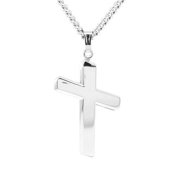 Sterling Stainless Steel Cross Necklace Mark Jewellers La Crosse, WI