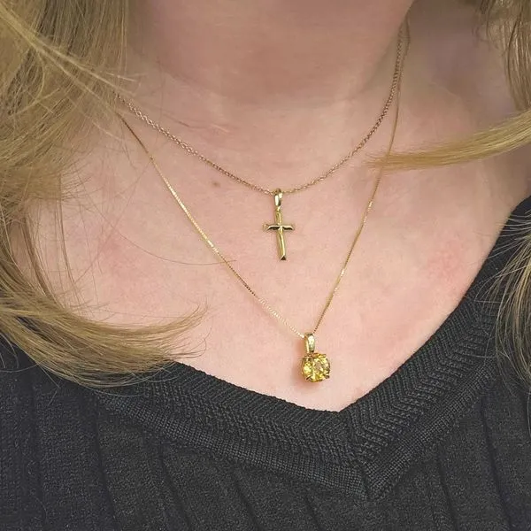 Yellow Gold Cross Pendant Image 2 Mark Jewellers La Crosse, WI