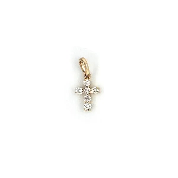 Yellow Gold Diamond Cross Pendant Mark Jewellers La Crosse, WI