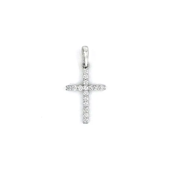White Gold Diamond Cross Pendant Mark Jewellers La Crosse, WI