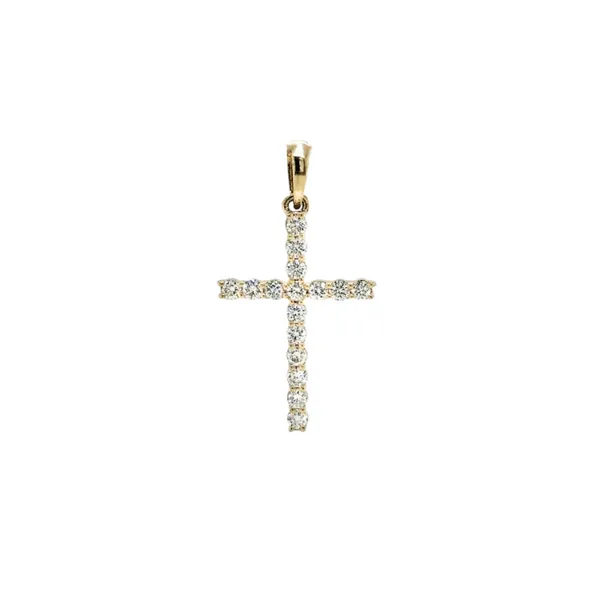 Yellow Gold Diamond Cross Pendant Mark Jewellers La Crosse, WI
