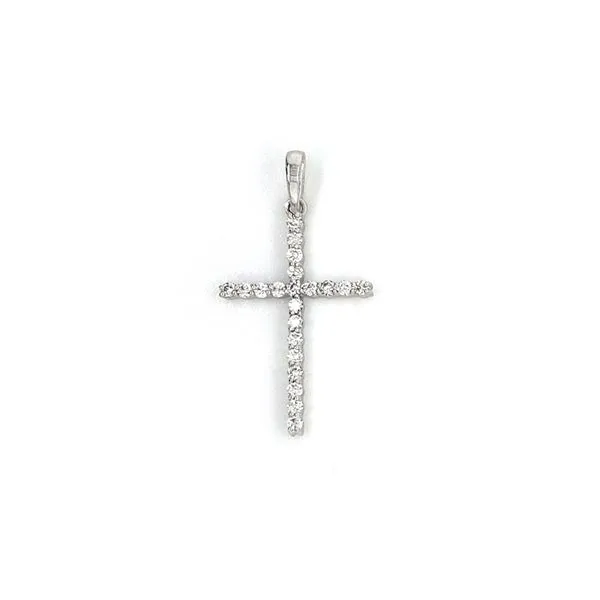 White Gold Diamond Cross Pendant Mark Jewellers La Crosse, WI