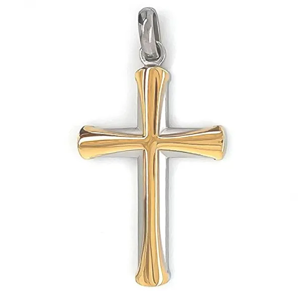 Gold-Plated Stainless Steel Cross Pendant Mark Jewellers La Crosse, WI