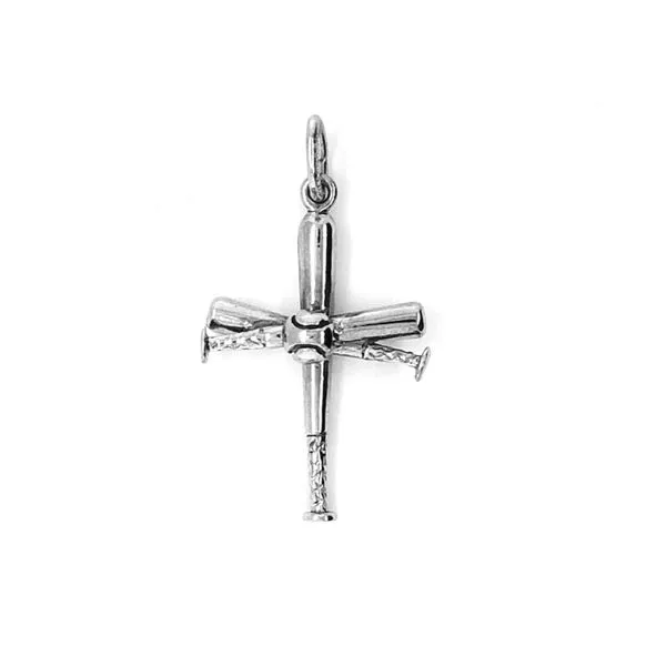 Sterling Baseball Bat Cross Pendant Mark Jewellers La Crosse, WI