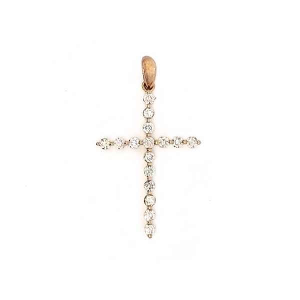 Yellow Gold Diamond Cross Pendant Mark Jewellers La Crosse, WI