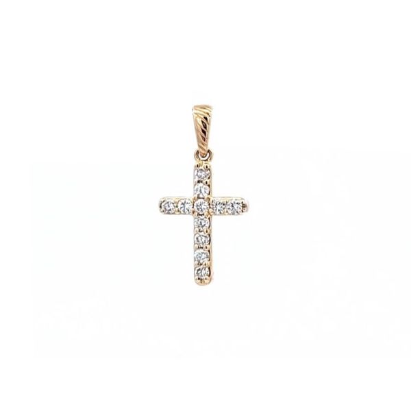 Yellow Gold Diamond Cross Pendant Mark Jewellers La Crosse, WI