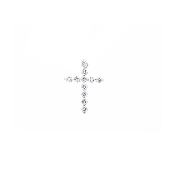 White Gold Diamond Cross Pendant Mark Jewellers La Crosse, WI