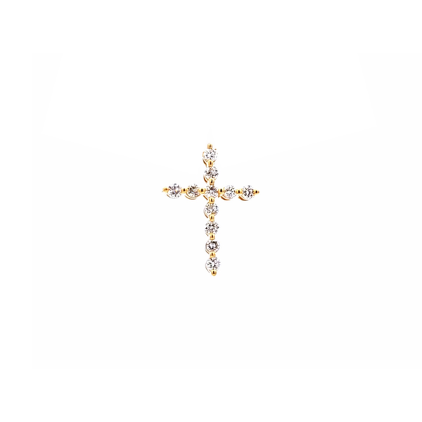 Yellow Gold Diamond Cross Pendant Mark Jewellers La Crosse, WI