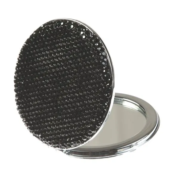 Black Rhinestone Compact Mirror Mark Jewellers La Crosse, WI