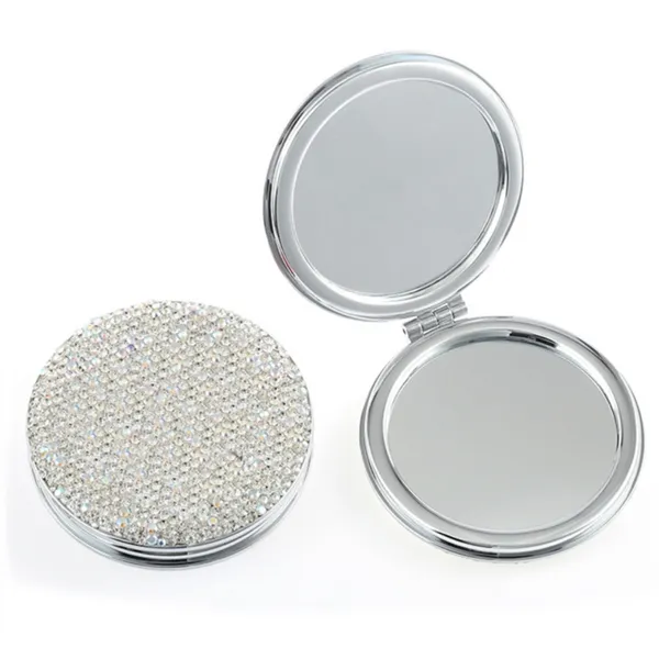 White Rhinestone Compact Mirror Image 2 Mark Jewellers La Crosse, WI