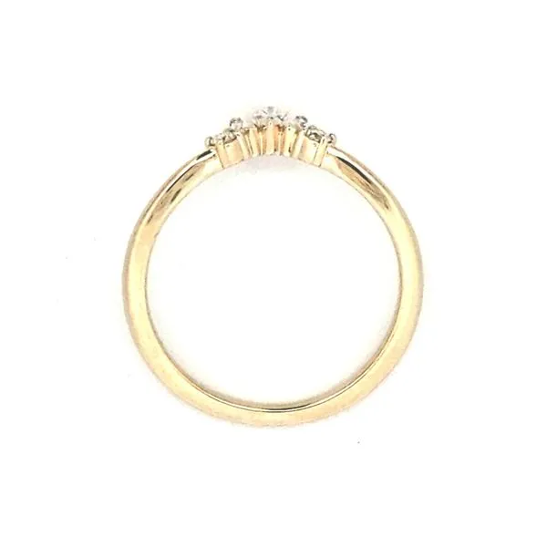 Yellow Gold Curved Diamond Wedding Band Image 2 Mark Jewellers La Crosse, WI