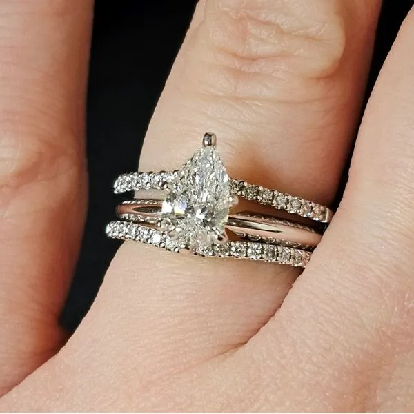 White Gold Diamond Drop-In Image 3 Mark Jewellers La Crosse, WI