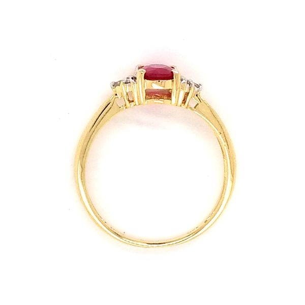 Estate Yellow Gold Ruby & Diamond Ring Image 2 Mark Jewellers La Crosse, WI