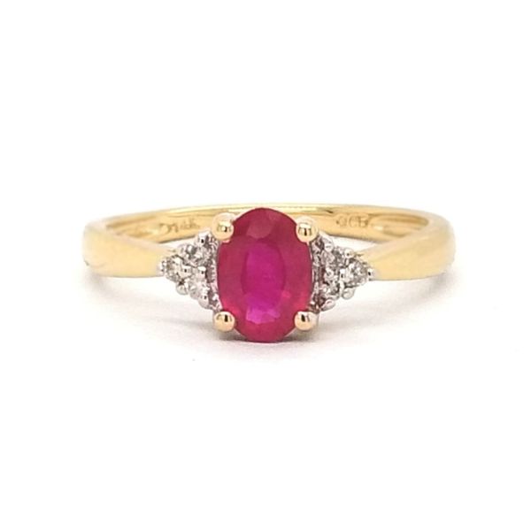Estate Yellow Gold Ruby & Diamond Ring Mark Jewellers La Crosse, WI