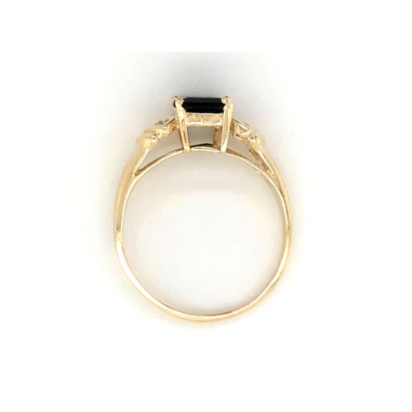 Estate Yellow Gold Black Stone & Diamond Ring Image 2 Mark Jewellers La Crosse, WI