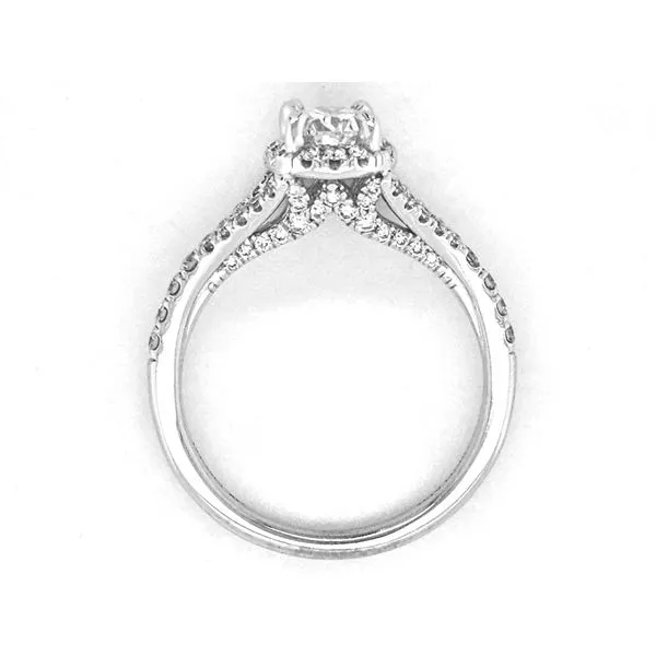 Estate White Gold Oval Diamond Ring Image 2 Mark Jewellers La Crosse, WI