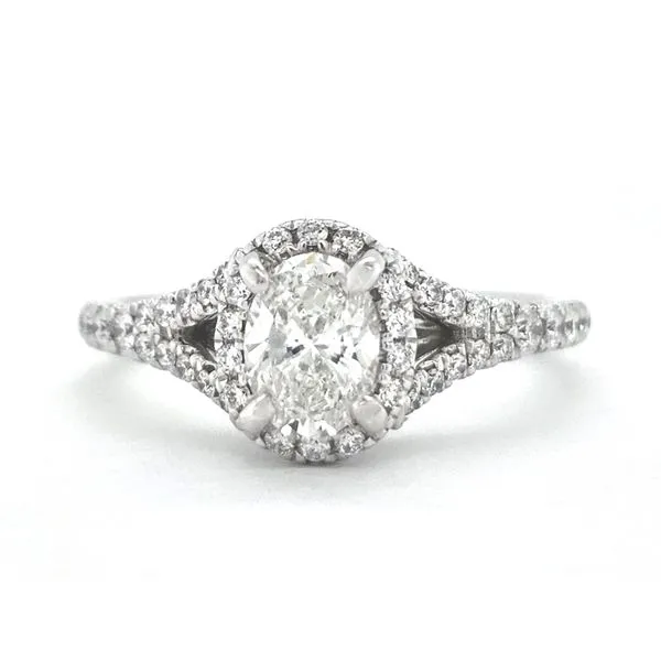 Estate White Gold Oval Diamond Ring Mark Jewellers La Crosse, WI