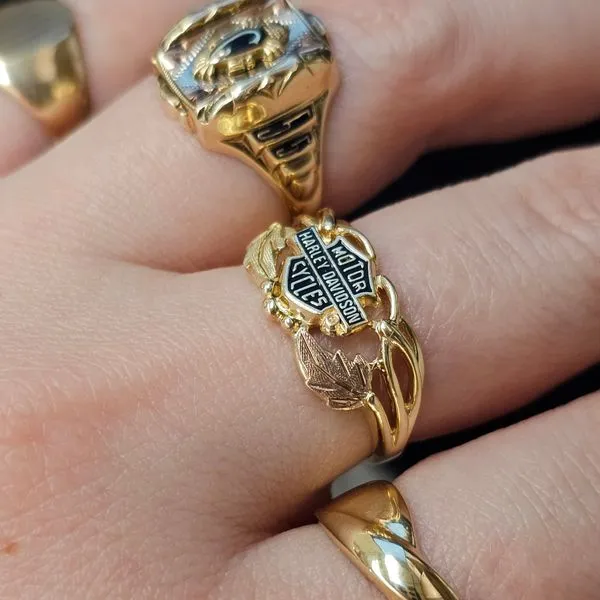 Estate Tri-Color Harley Davidson Gold Ring Image 3 Mark Jewellers La Crosse, WI
