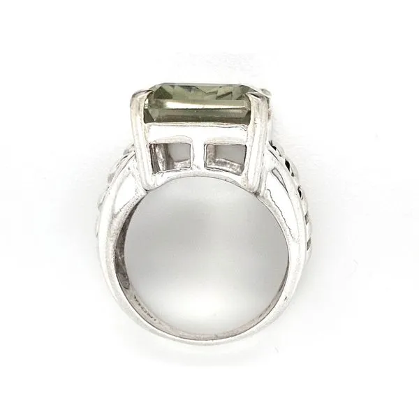Estate Sterling Green Stone Ring Image 2 Mark Jewellers La Crosse, WI