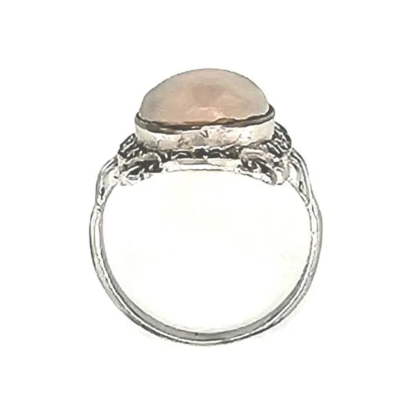 Estate Sterling Rose Quartz & Marcasite Ring Image 2 Mark Jewellers La Crosse, WI